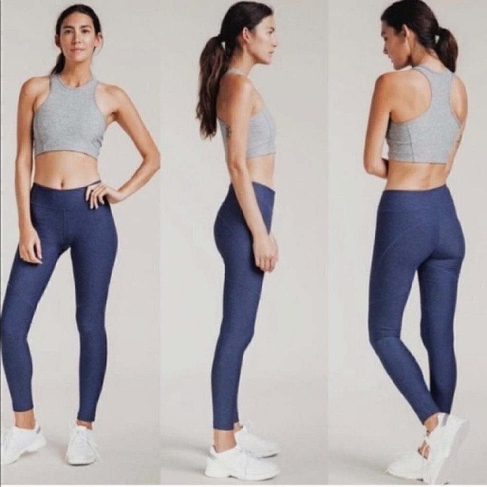Outdoor Voices Navy High Waist Compression Warmup 7/8 Length Leggings Tights XS - Picture 15 of 15